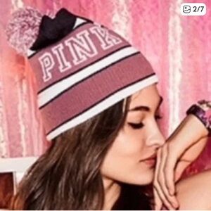 PINK • Victoria's Secret • Pink Nation • Pom Pom Beanie